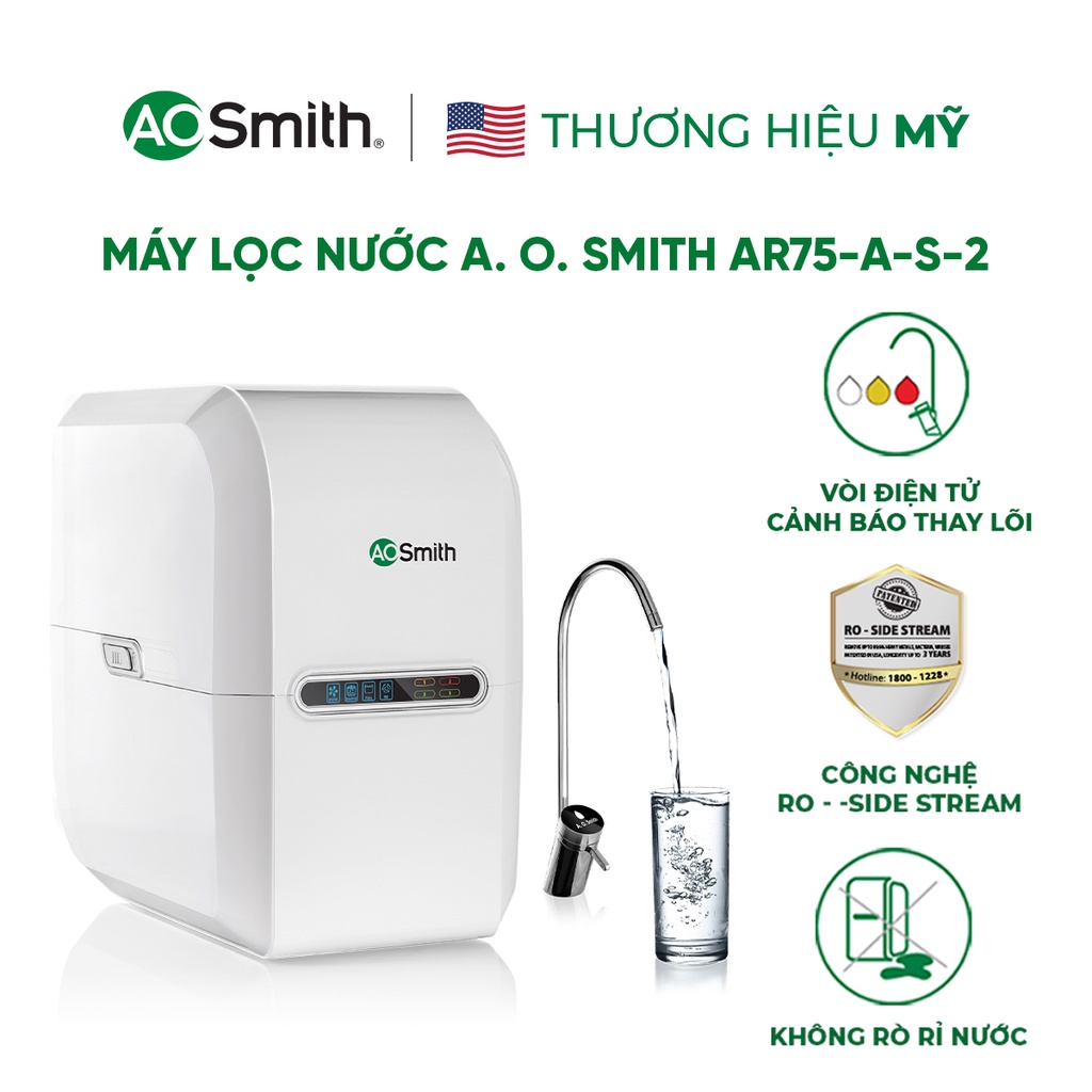 Máy lọc nước RO A. O. Smith AR75-A-S-2 5 lõi
