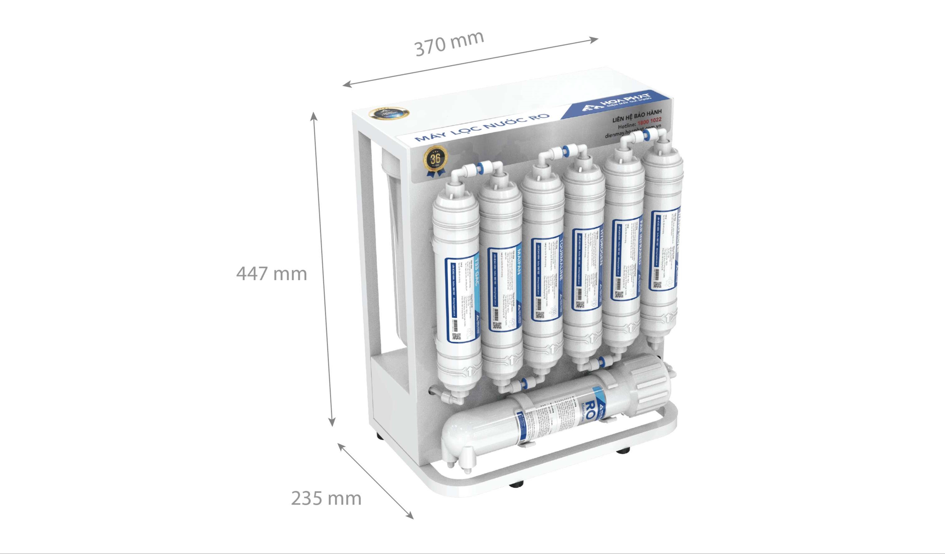 Máy lọc nước RO Hòa Phát HWU1A1022 để gầm 10 lõi