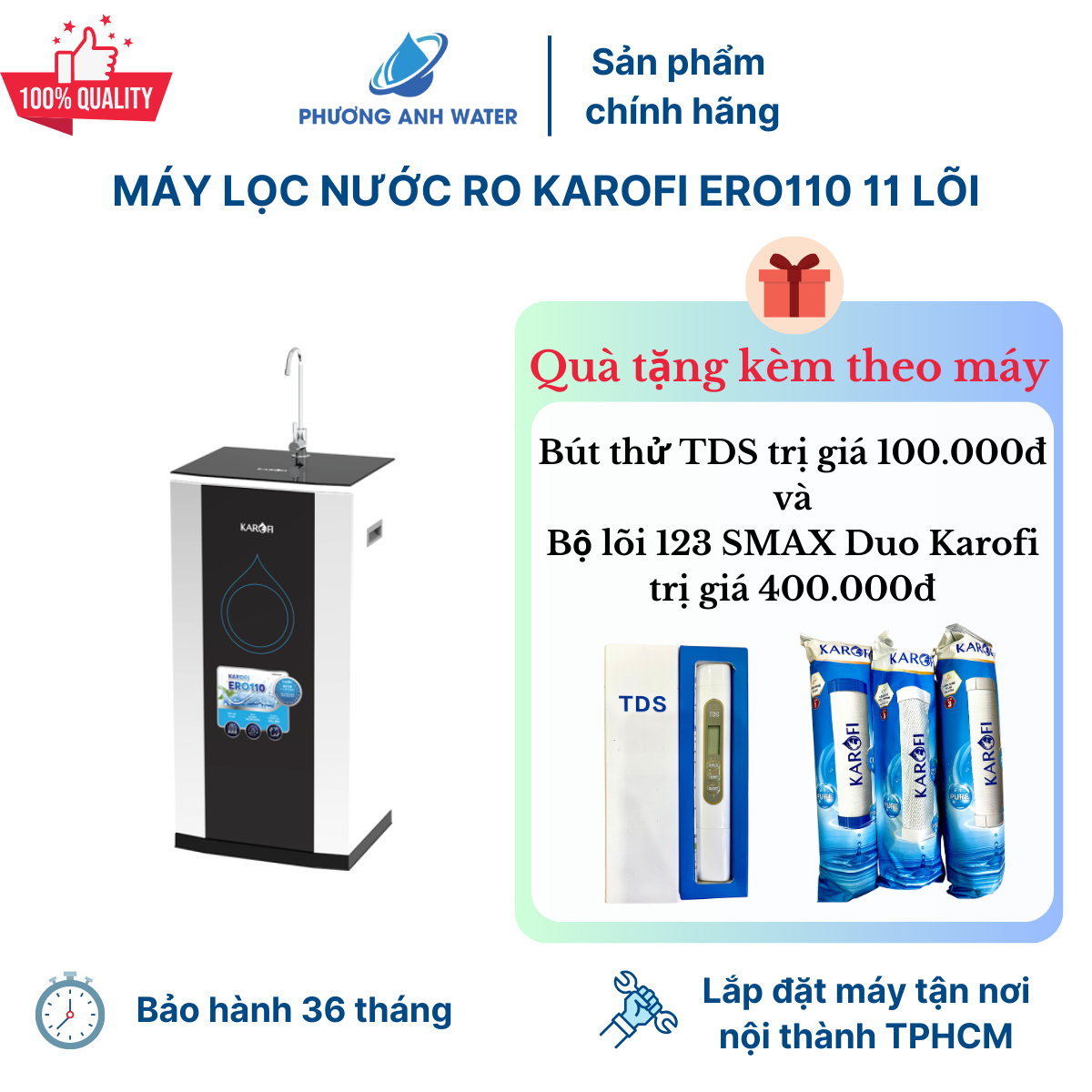 Máy lọc nước RO Karofi ERO110 11 lõi