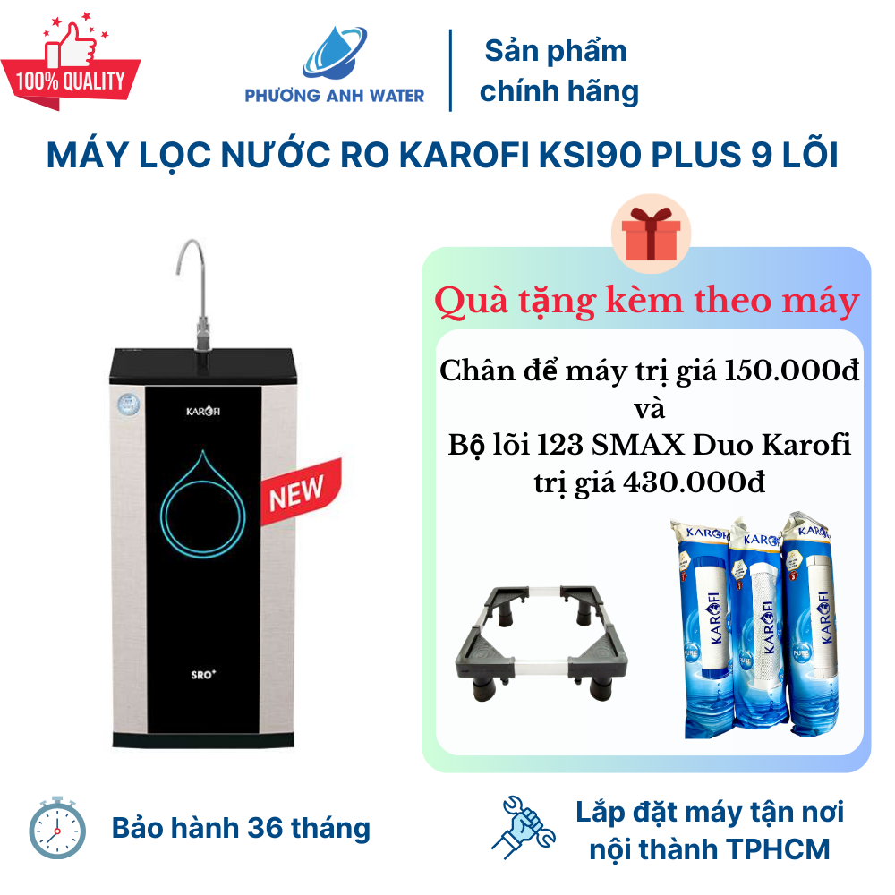 Máy lọc nước RO Karofi KSI90 Plus 9 lõi