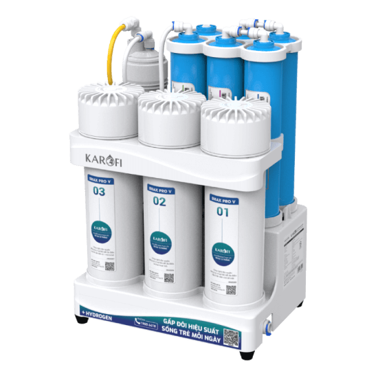 Máy lọc nước RO Karofi KAQ-U03 PRO để gầm 10 lõi