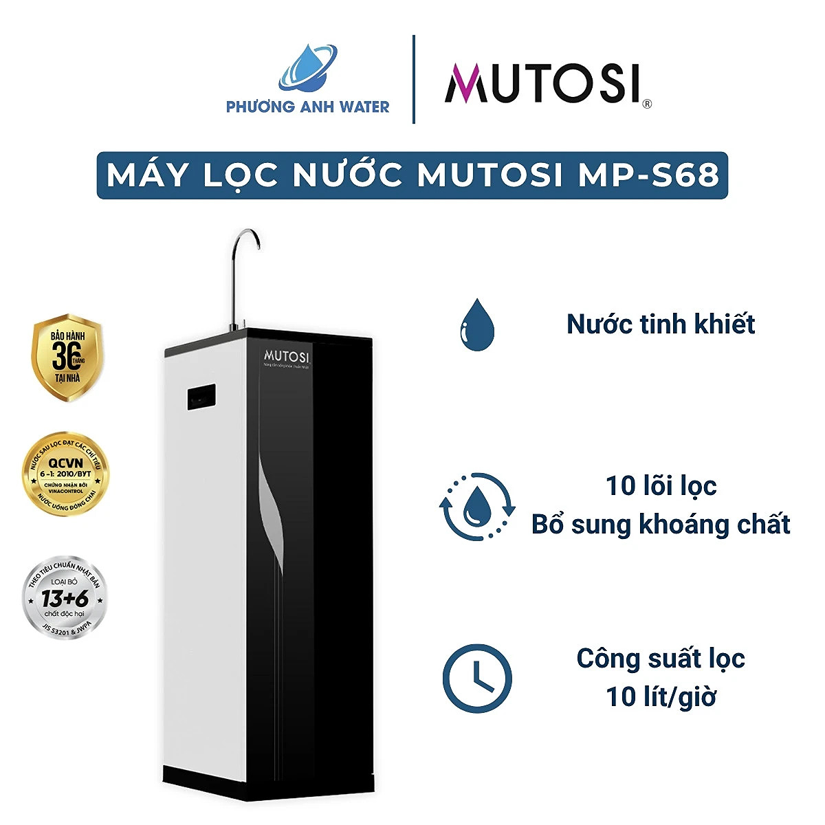 Máy lọc nước RO Mutosi MP-S68 10 lõi