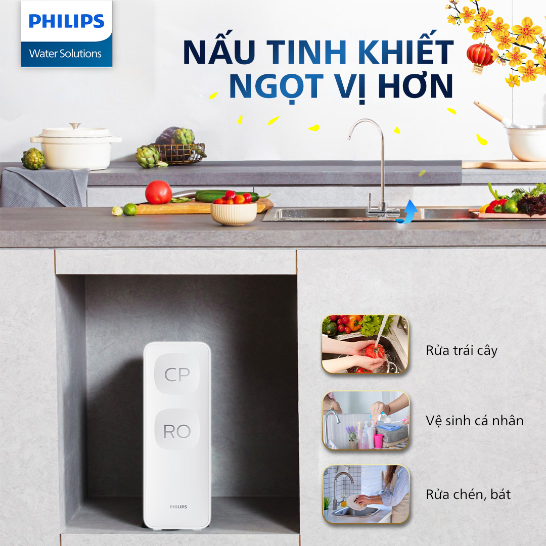 Máy lọc nước RO Philips AUT3015/74 để gầm 2 lõi