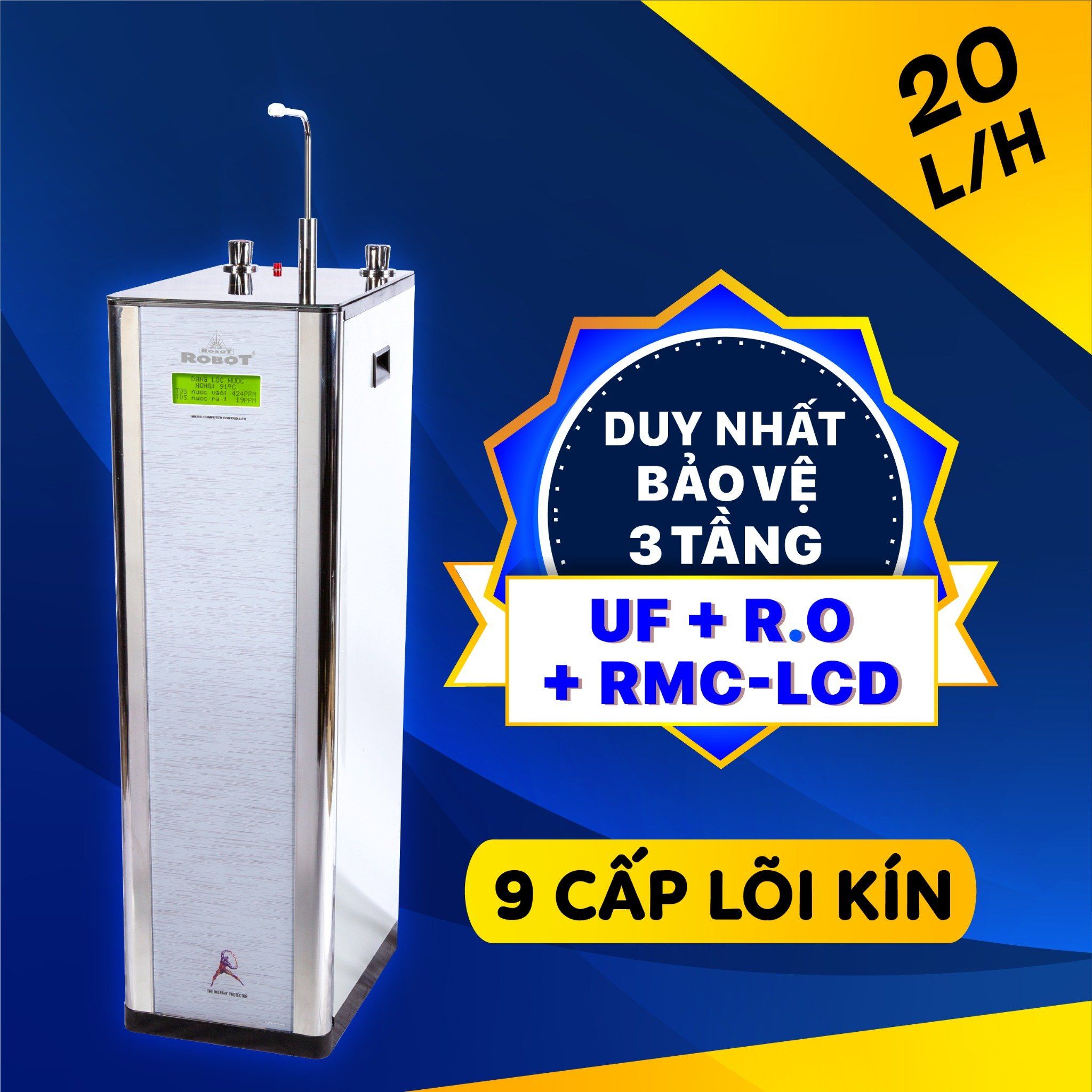 Máy lọc nước RO + UF nóng nguội Robot CLASSY PRO 339GHK-UR