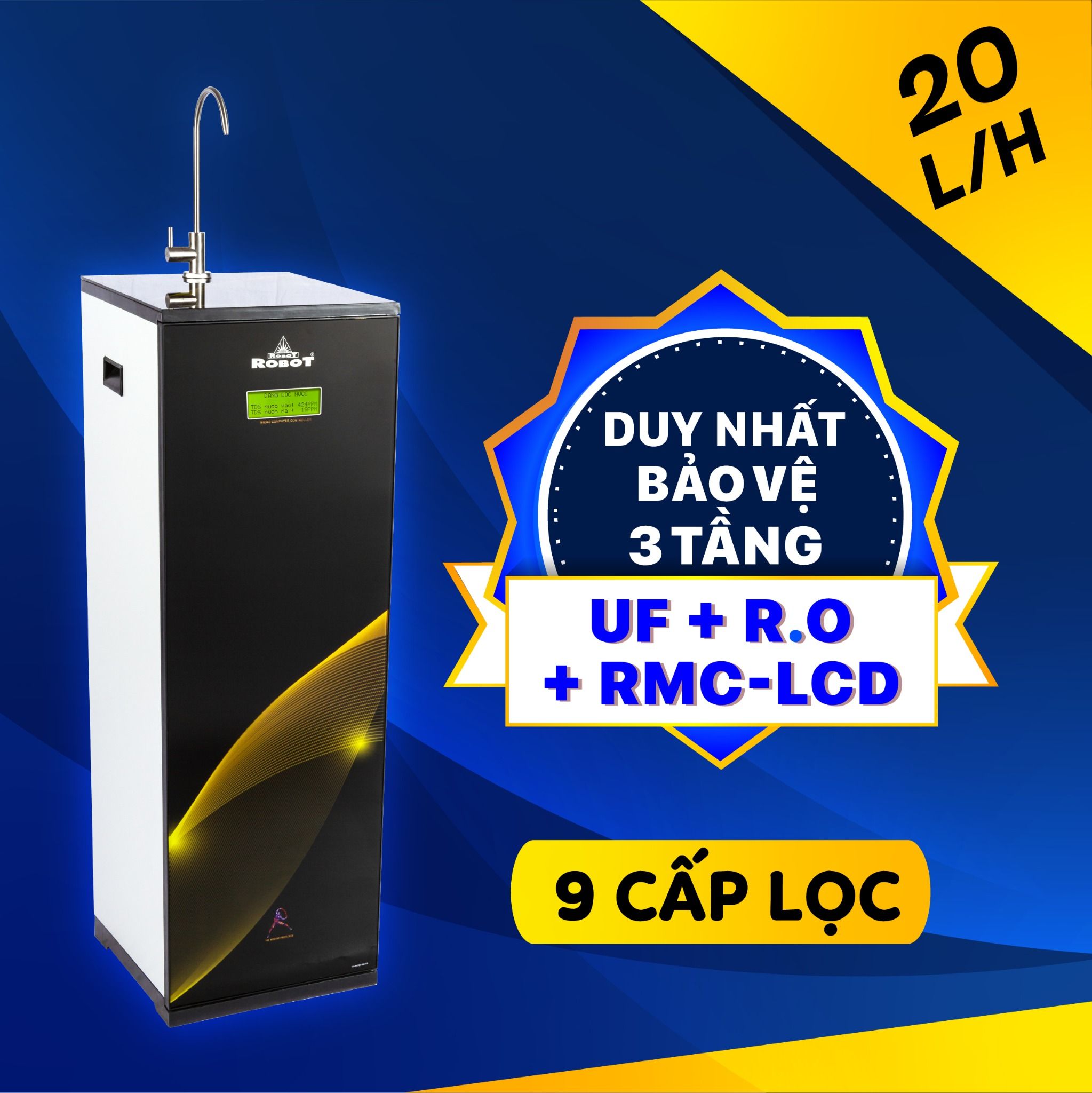 Máy lọc nước RO + UF Robot RENO PRO 239GK-UR 9 lõi
