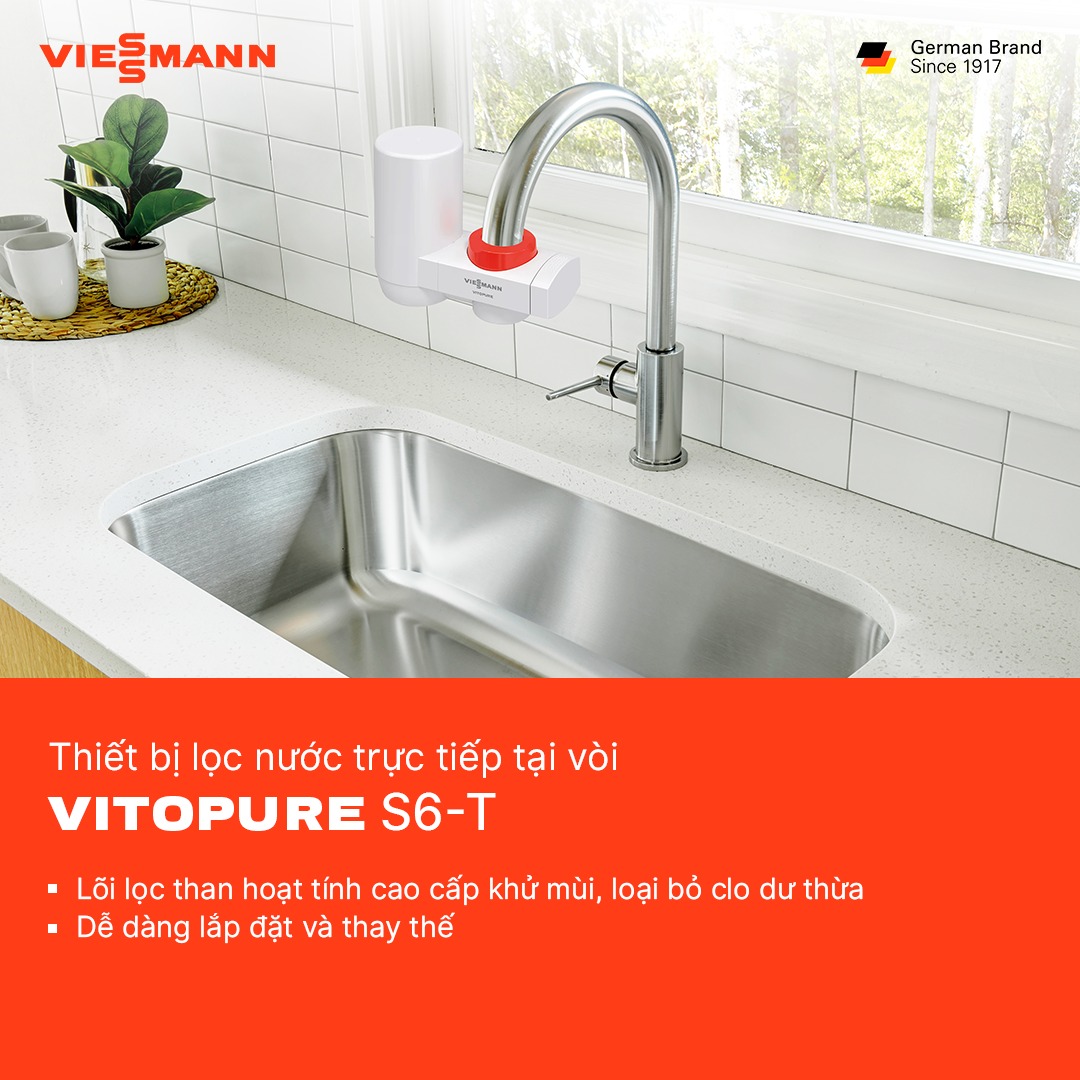 Thiết bị lọc nước trực tiếp tại vòi Viessmann Vitopure S6-T