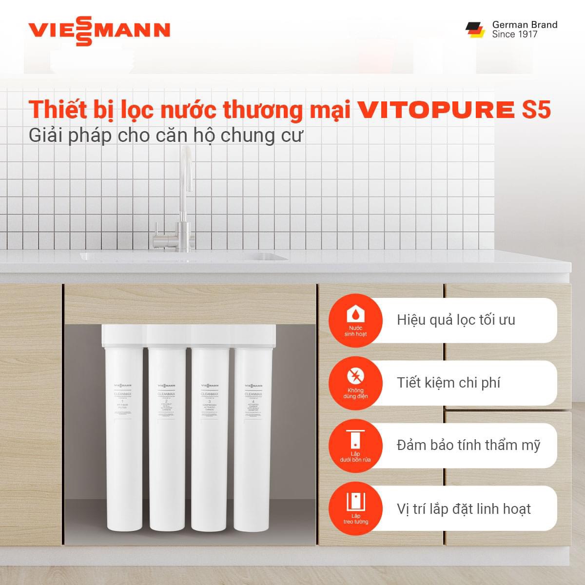 Thiết bị lọc nước thương mại Viessmann Vitopure S5