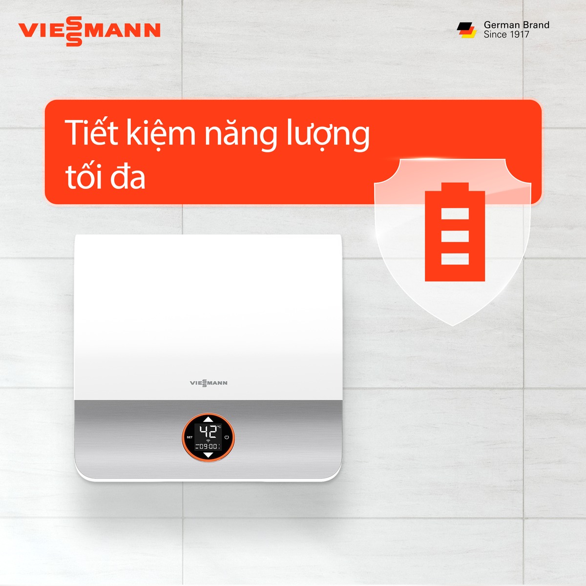 Máy nước nóng gián tiếp Vitowell Comfort Deluxe D2 R30 2,5kW-VN