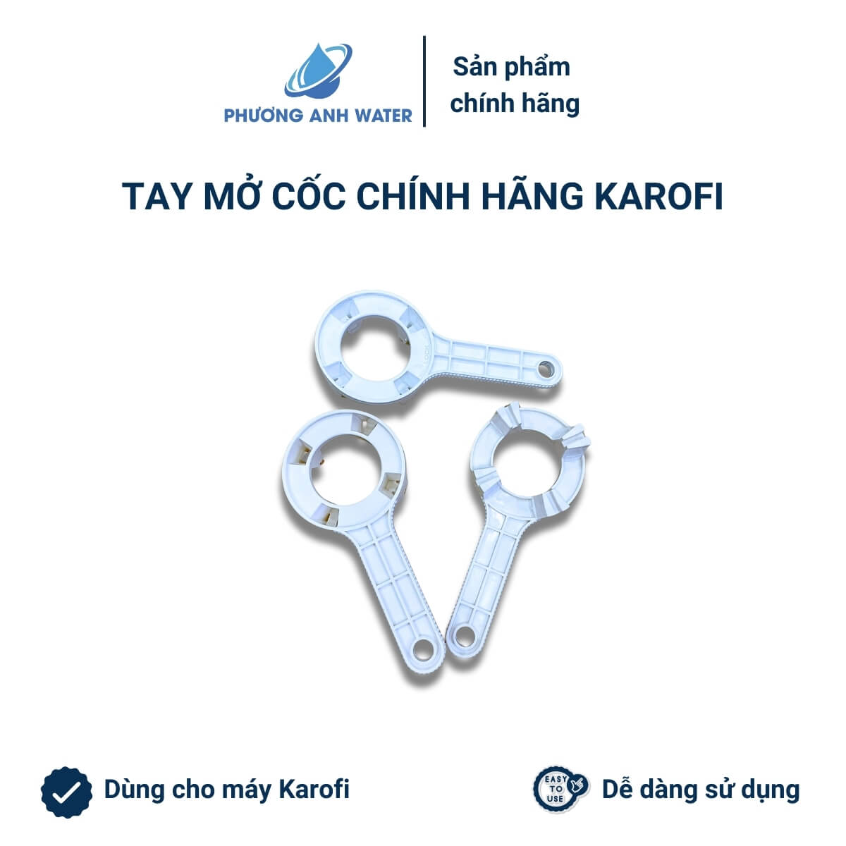 Khóa vặn cốc, nắp cốc và cốc lọc chính hãng Karofi