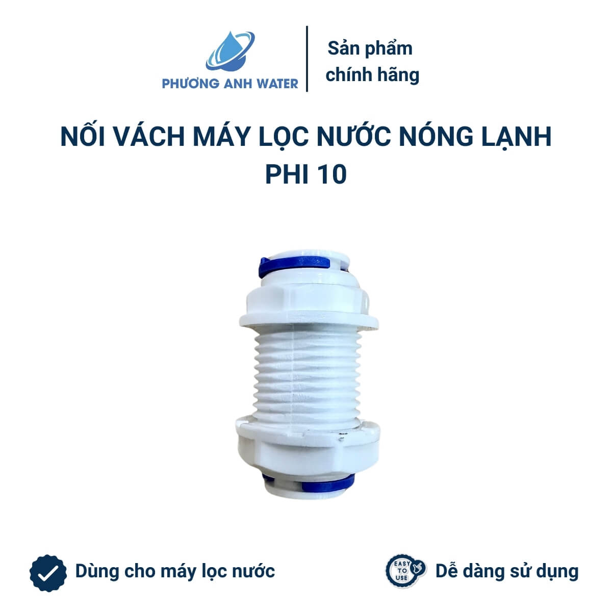 Nút cấp nước - vách ngăn ren nối nhanh dạng thẳng