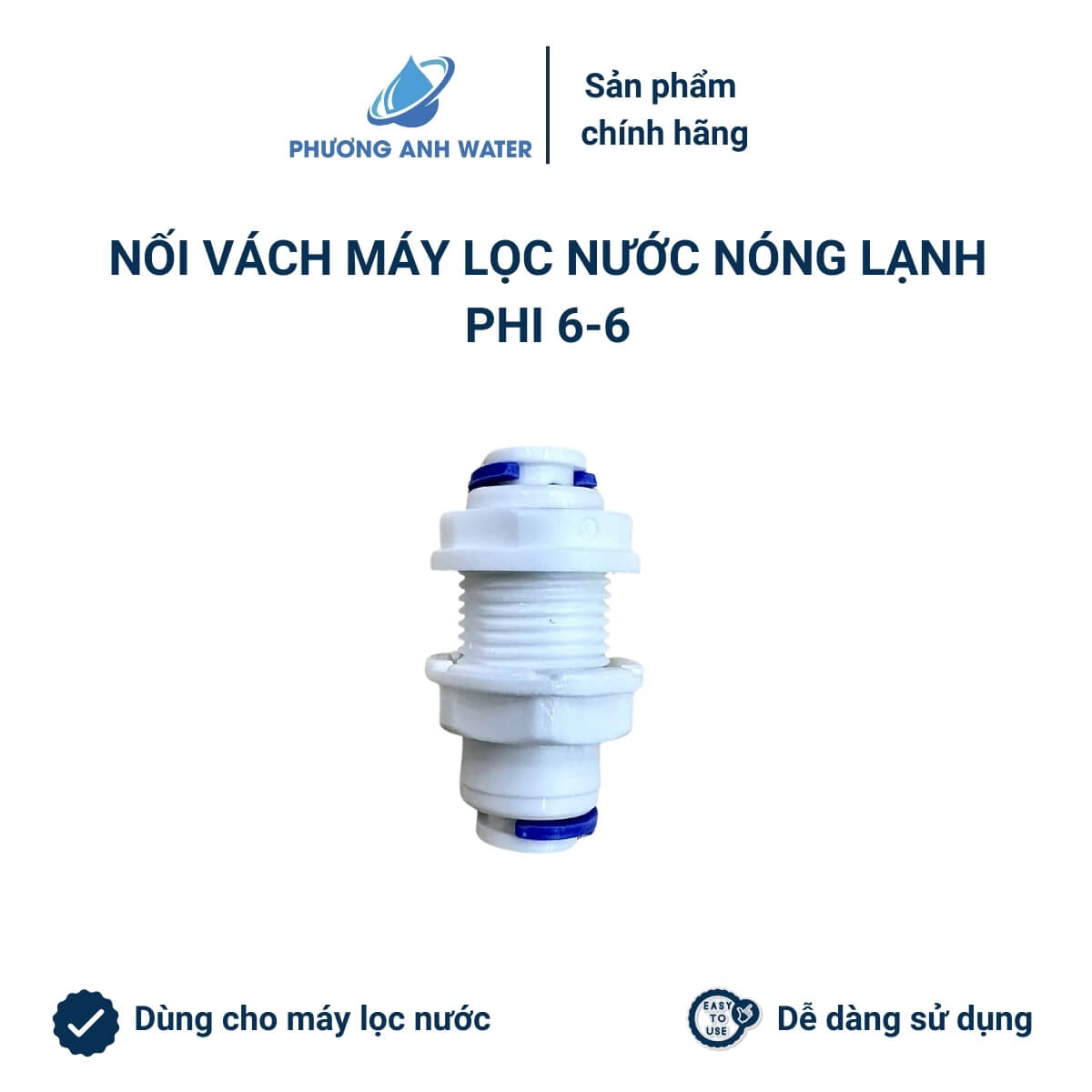 Nút cấp nước - vách ngăn ren nối nhanh dạng thẳng