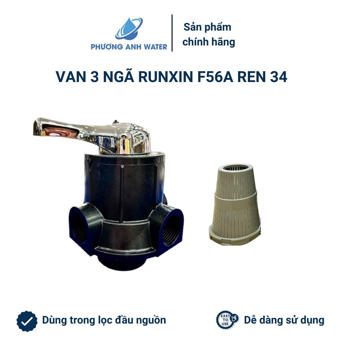 Van 3 ngã Runxin ren 27 và 34 trong lọc tổng