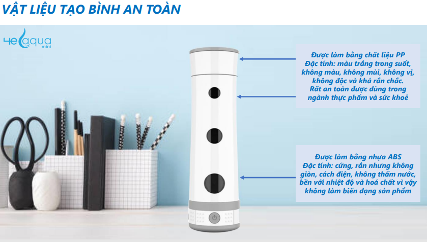 Bình điện phân tạo nước Hydro APH 4E Aqua Mini cầm tay