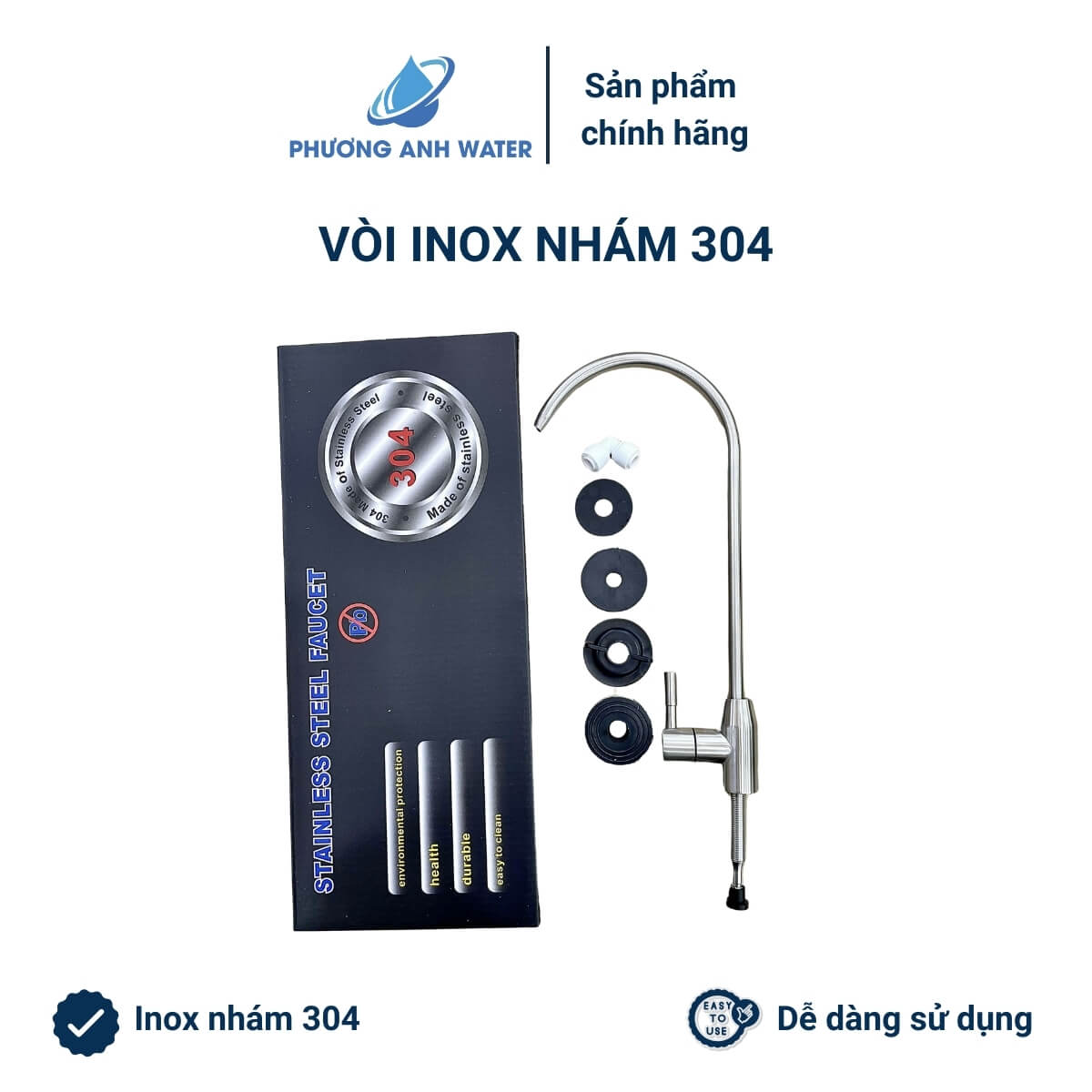 Vòi gạt inox 304 nối nhanh Việt Nam chất lượng cao