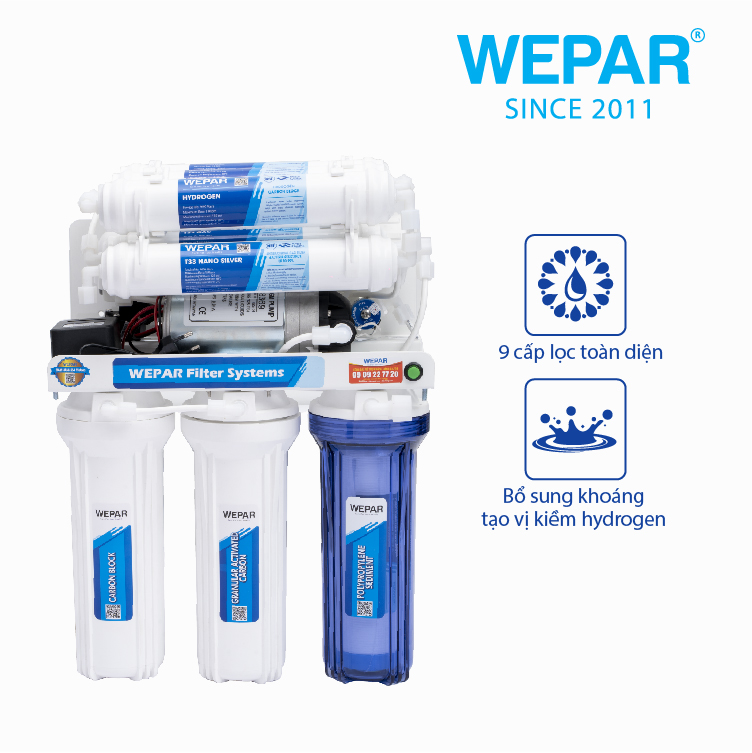 Máy lọc nước RO 9 cấp WEPAR WP-9