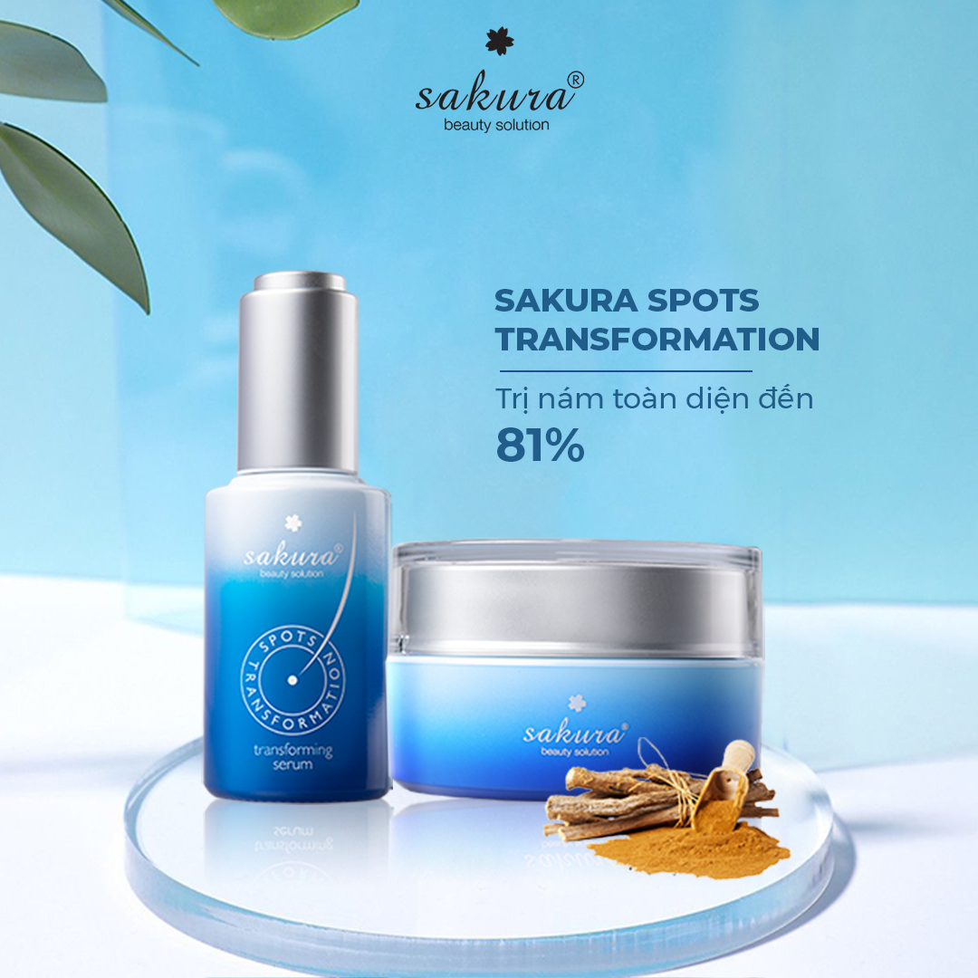 Bộ sản phẩm làm mờ vết nám từ thương Hiệu Dược Mỹ Phẩm Sakura Beauty đến từ Nhật Bản