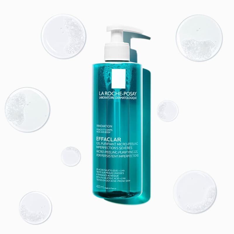 Gel rửa mặt và tắm La Roche-Posay Effaclar Micro-Peeling Purifying Gel