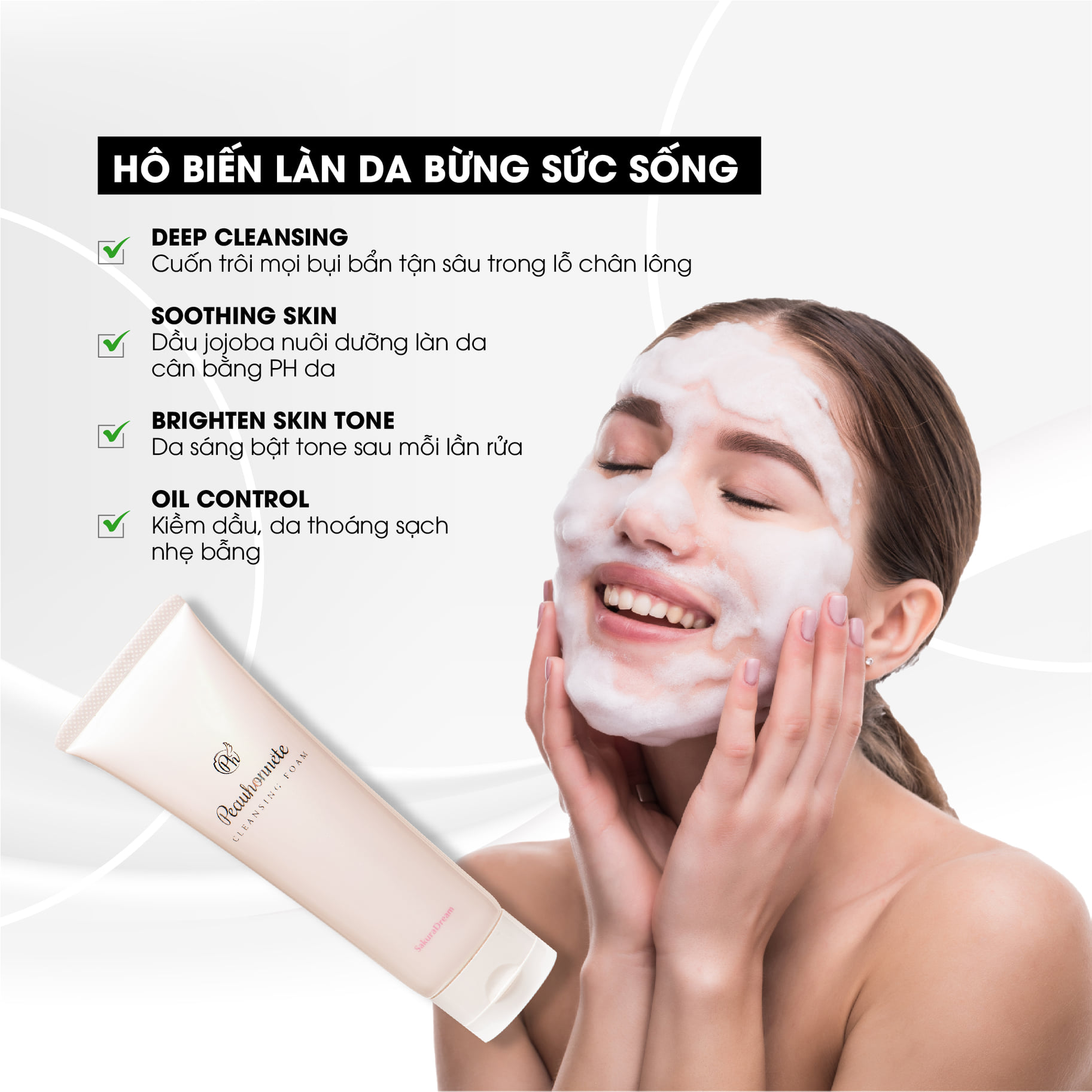 Sữa rửa mặt làm sạch sâu Peau Honnête Cleansing Foam