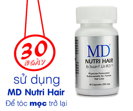 VIÊN UỐNG MỌC TÓC NGỪA HÓI ĐẦU MD NUTRI HAIR HỘP 30 VIÊN