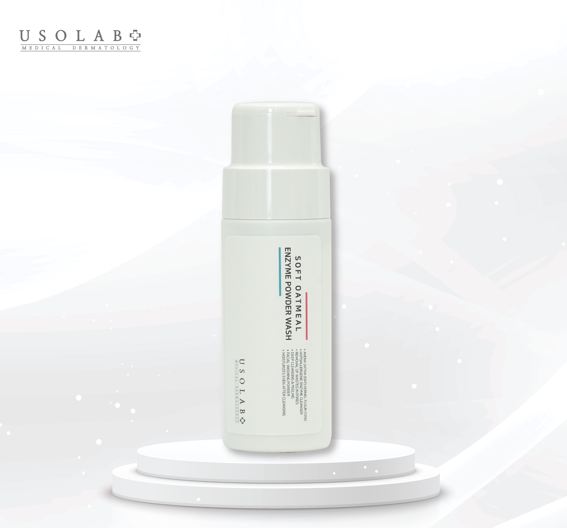 Tẩy da chết enzyme yến mạch Usolab Bio Soft Oatmetal Enzyme Powder Wash