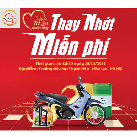 CHƯƠNG TRÌNH THAY DẦU KIỂM TRA XE MIỄN PHÍ NGÀY 26.10.2026 TRƯỜNG TIỂU HỌC THẠCH HÒA - HÒA LẠC -HÀ NỘI