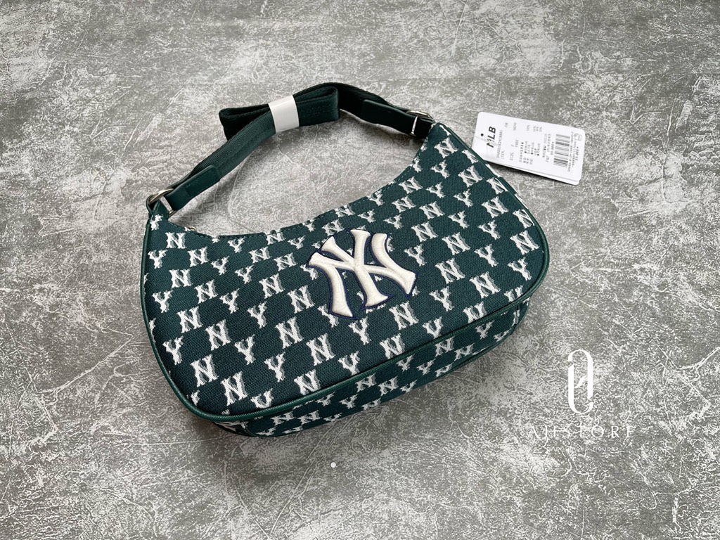 Túi MLB Korea  Basic Big Logo Canvas Small Tote Bag New York Yankees Black   THE T