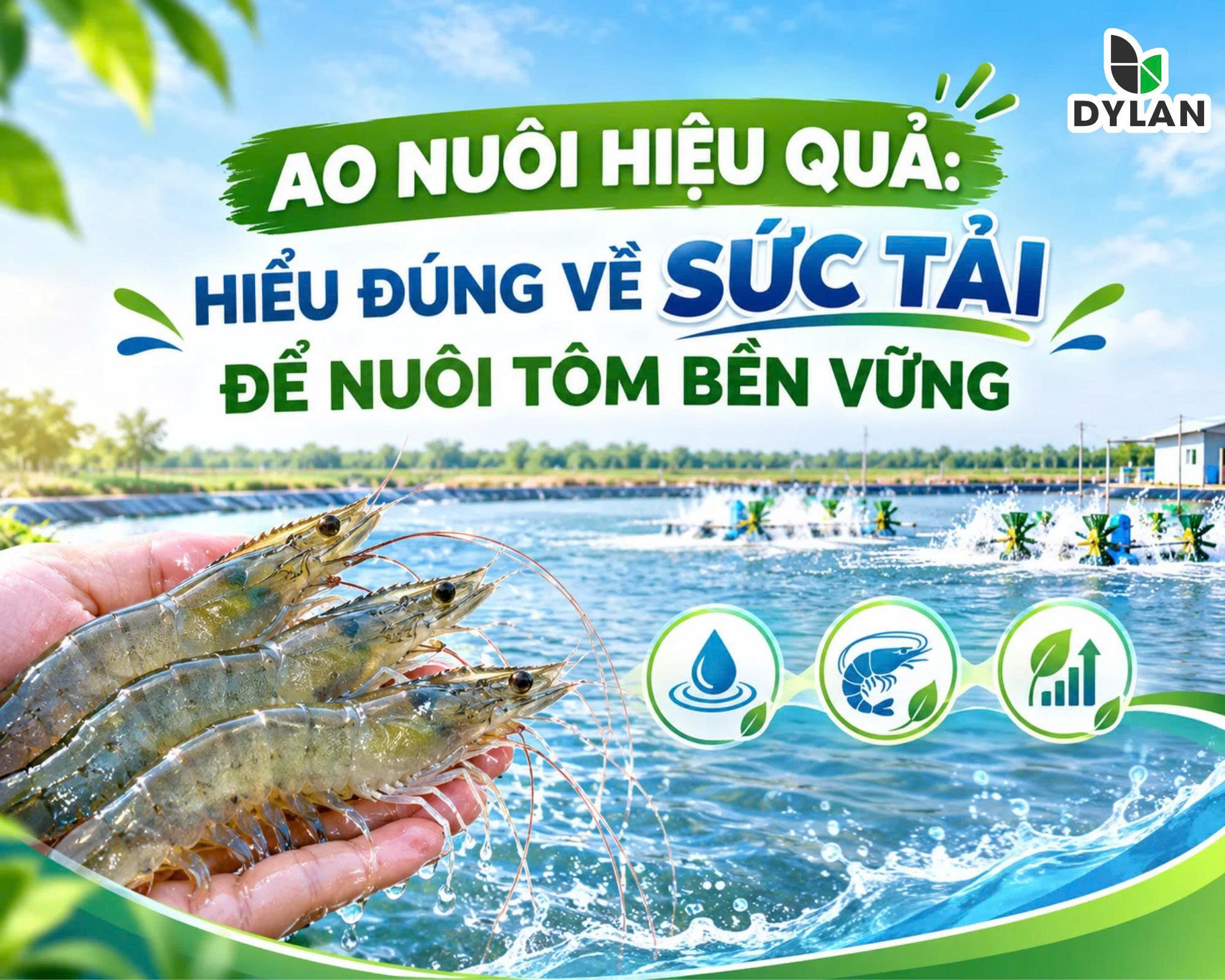 AO NUÔI HIỆU QUẢ: HIỂU ĐÚNG VỀ SỨC TẢI ĐỂ NUÔI TÔM BỀN VỮNG
