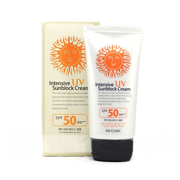 Kem Chống Nắng 3W Clinic Intensive UV Sunblock Cream giá hạt dẻ? Đừng vội chê.