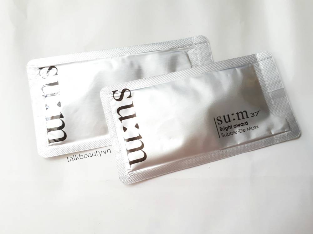 Review | MẶT NẠ SỦI BỌT THẢI ĐỘC DA SUM37 BRIGHT AWARD BUBBLE-DE MASK