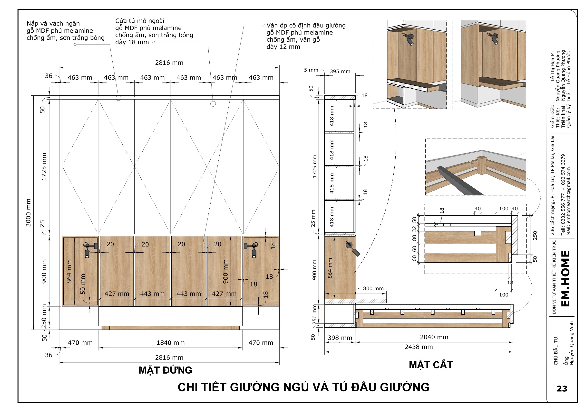 Hồ sơ thiết kế nội thất bằng sketchup