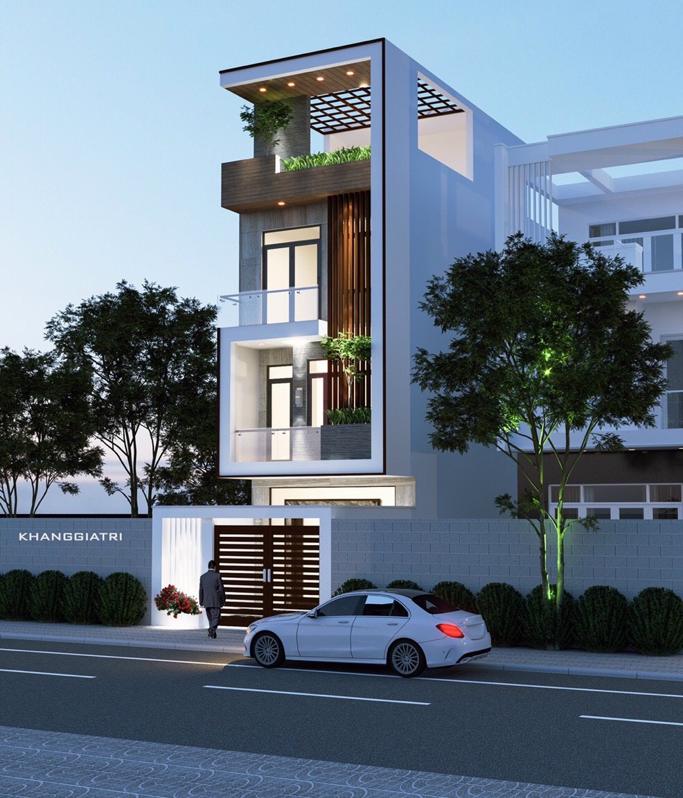Thiết kế mặt tiền nhà phố với phần mềm sketchup và vray