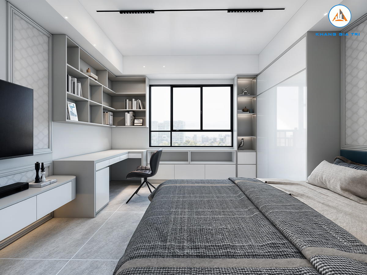 Thiết kế 3D nội thất phòng ngủ nhà anh Hào