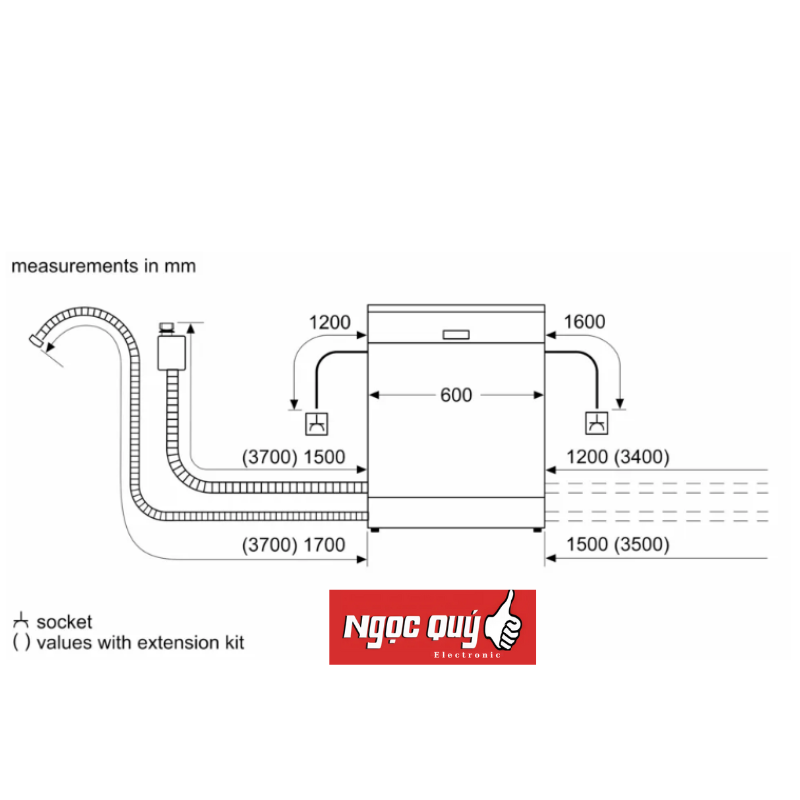 Máy rửa chén độc lập Bosch SMS6ZCI37Q Mới 100% Giá Rẻ Nhất Hà Nội