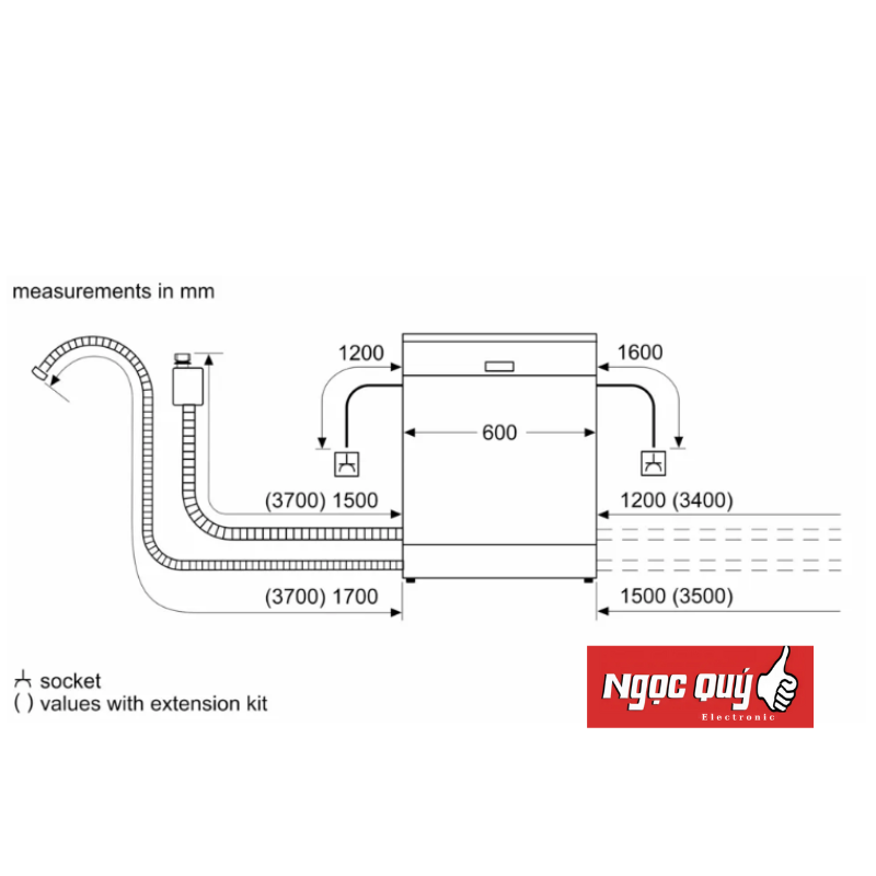 Máy rửa chén độc lập Bosch SMS4EMI06E Giá Rẻ Nhất Hà Nội