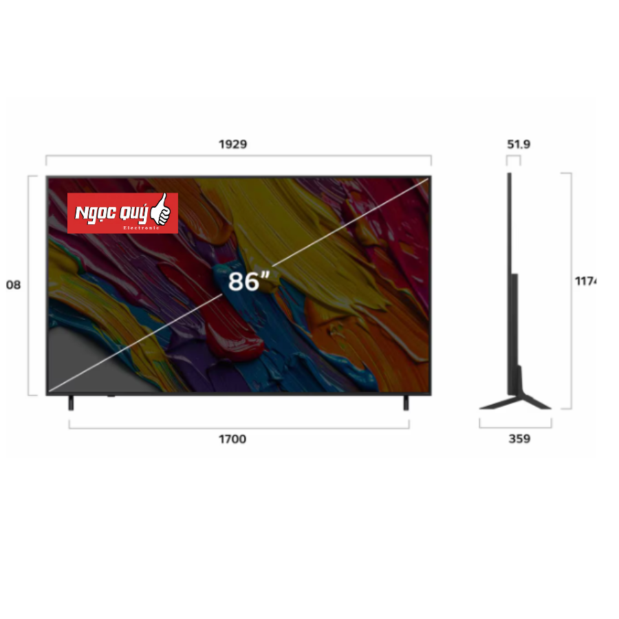 Smart Tivi LG QNED 4K 86 Inch 86QNED82ASA Mẫu 2025 Chính Hãng