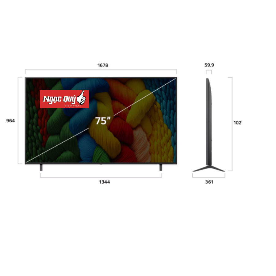 Smart Tivi NanoCell LG 4K 75 inch 75NANO80ASA Model 2025