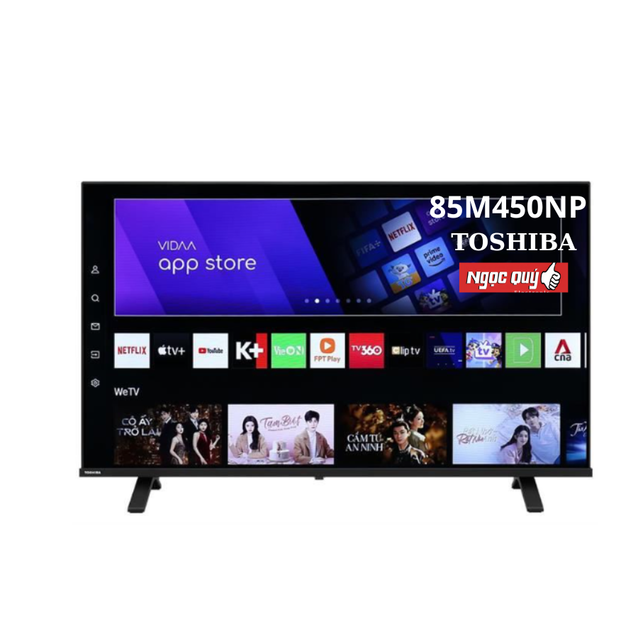 Google Tivi QLED Toshiba AI 4K 85 inch 85M450NP Mới 100% Chính Hãng