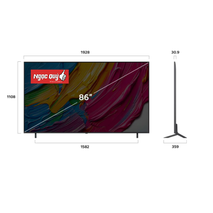 Smart Tivi LG 86 inch 86QNED80ASA QNED AI 4K 2025 Mới 100% Chính Hãng