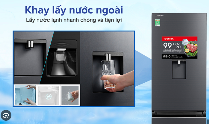 Tủ lạnh Toshiba Inverter 322 lít GR-RB405WE-PMV(06)-MG Giá Rẻ Nhất Hà Nội Mới 100%