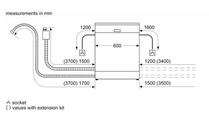 Máy rửa bát độc lập 13 bộ Bosch SMS2HAI12E Hàng Nhập Khẩu Châu Âu Giá Rẻ