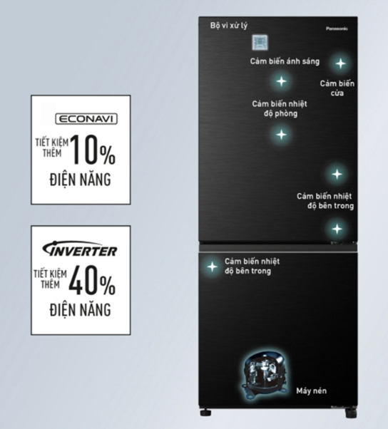 Tủ lạnh Panasonic Inverter 2 cánh 255 Lít NR-BV281BVKV Giá Rẻ Nhất