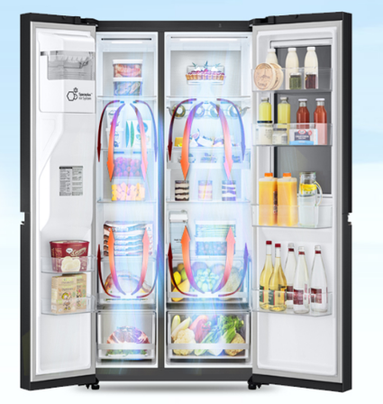 Tủ lạnh LG Inverter 641 lít Side By Side LSI63BLMA