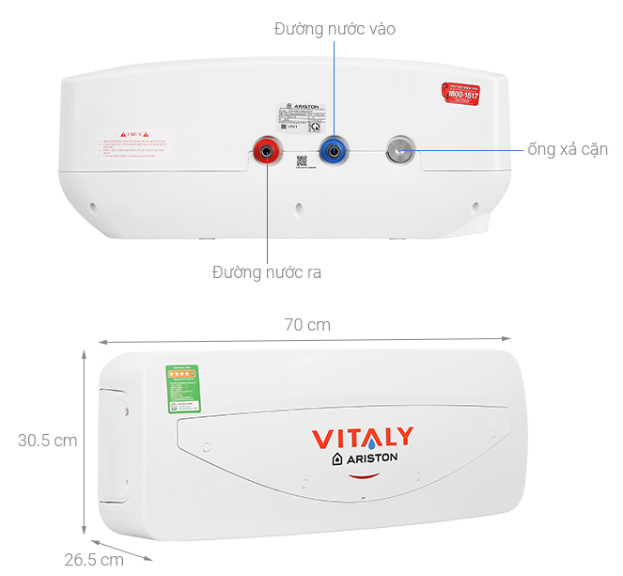 Bình nóng lạnh Ariston 20 lít Vitaly 20 Slim Giá Tốt Nhất