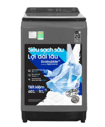 Máy giặt Samsung Ecobubble Inverter 17 kg WA17CG6442BDSV mới 100%