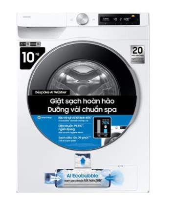 WW10DG6U34LESV Máy giặt Samsung AI EcoBubble Inverter 10 kg Mới 100%