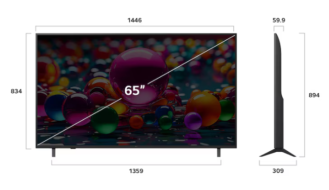 TV chuyên dụng LG UHD AI 4K 65 inch 65UA841C 2025  Mới 100%