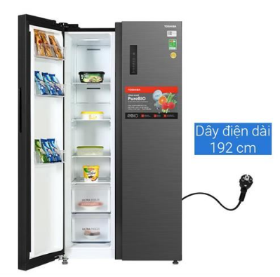 Tủ lạnh Toshiba Inverter 555 lít Side By Side GR-RS696WI-PMV(60)-AG