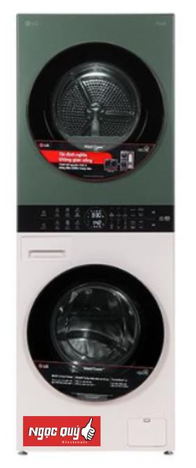 Tháp giặt sấy LG WashTower Inverter giặt 14 kg - sấy 10 kg WT1410NHEG mới 100%