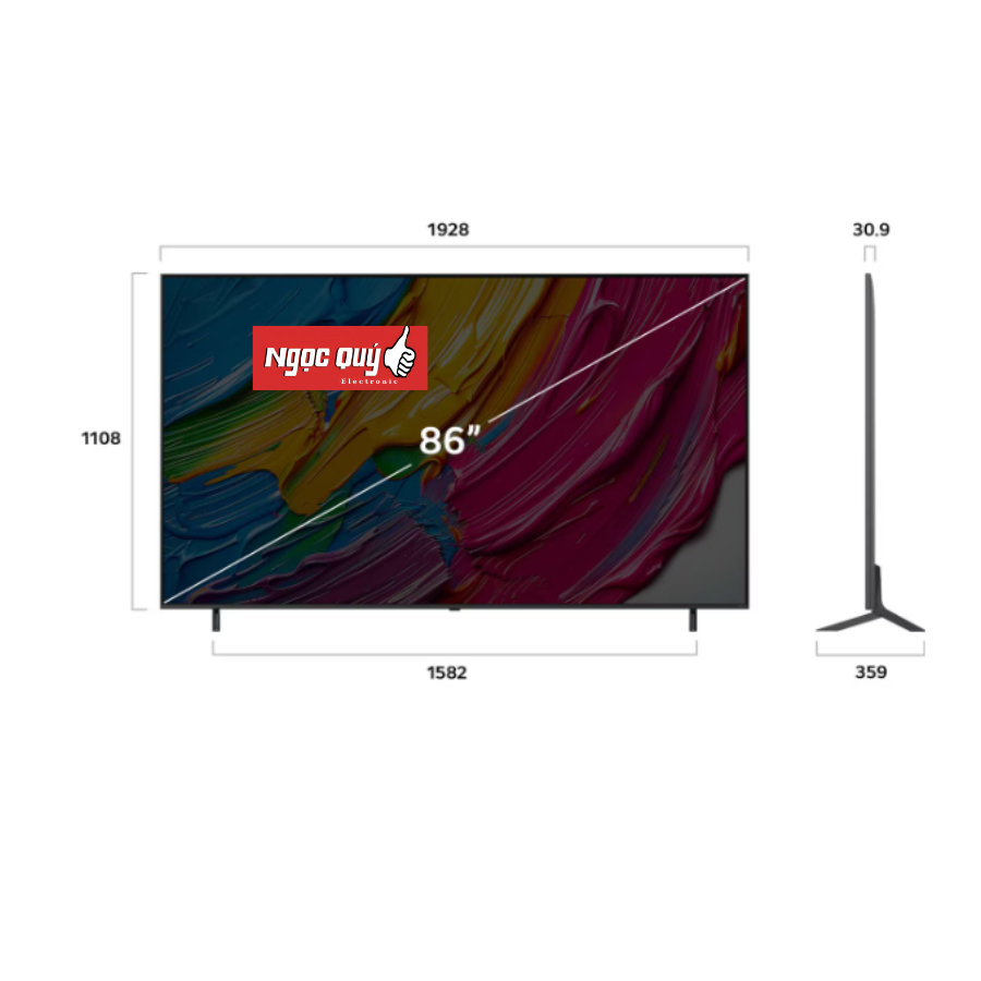 Smart Tivi LG 86 inch 86QNED80ASA QNED AI 4K 2025 Mới 100% Chính Hãng