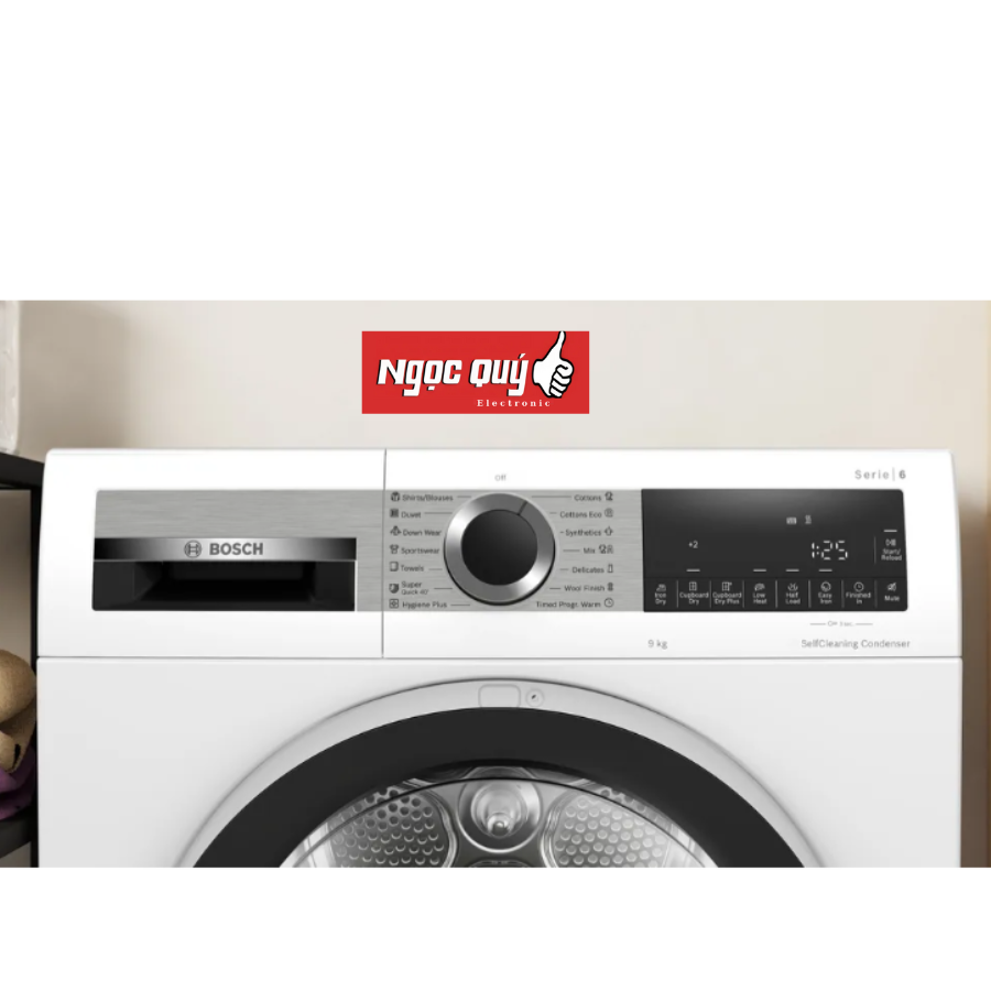 Máy sấy bơm nhiệt Bosch WQG24570SG Series 6 heat pump dryer 9 kg